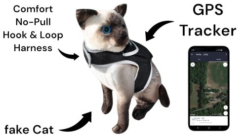 GPS Waterproof Puppy Tracking Device Rechargeable Collar Tracker Unit Size:XXL