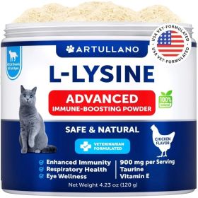 Do Not Sell On Amazon  L Lysine For Cats Lysine Powder Supplement 900mg Serving Immune Support For Cats & Kittens Sneezing Runny Nose Squinting W (Option: Artullano)