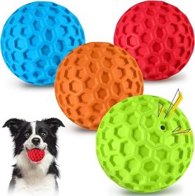 havit Indestructible Squeaky Dog Balls for Aggressive Chewers, Interactive Dog Toys to Keep Them Busy, Rubber Dog Chew Toy for Large Medium Breed (Color: Green)